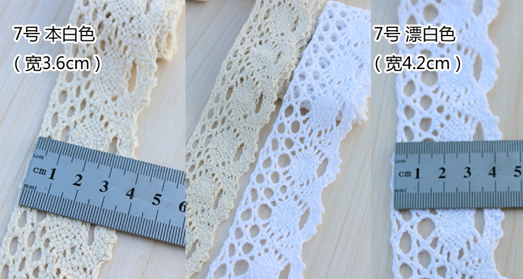 mixed color 20yards/lot(1.0cm wide) Cotton Crochet Lace Ribbon Wedding Sewing Bridal Bow L