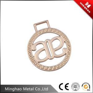 China Luxury handbag metal logo tag for bag parts,Customer size,Iron Wire logo tag wholesale