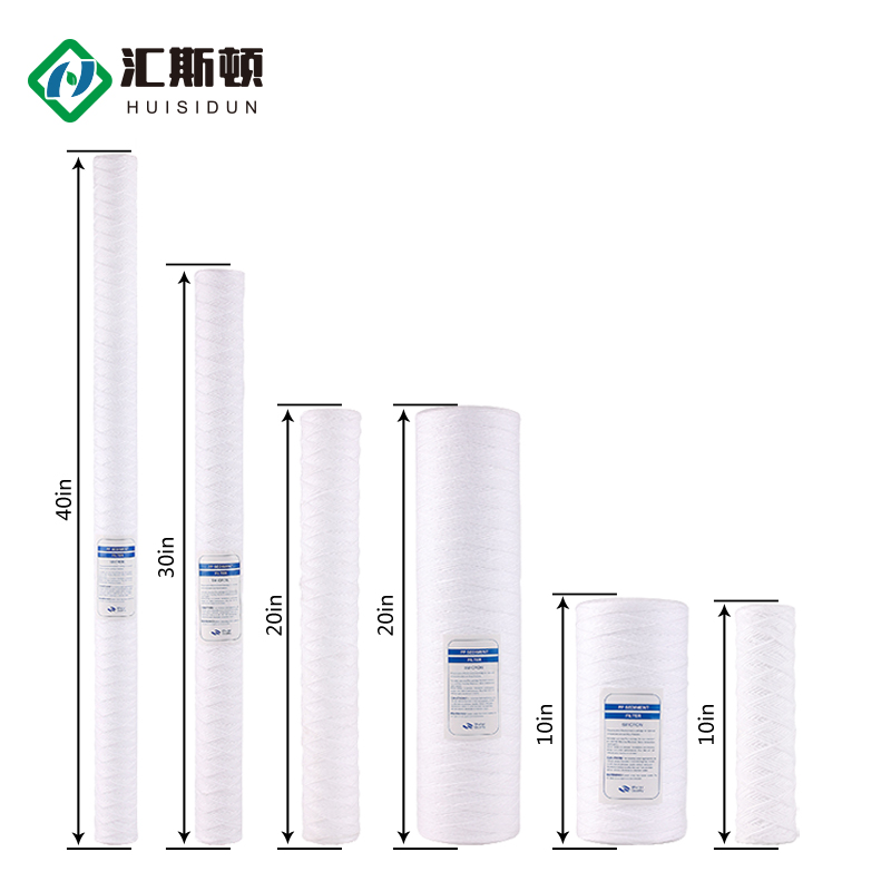 10 20 30 40 Inch PP Yarn String Wound Filter Cartridge CE Certificate for Food Filter Function