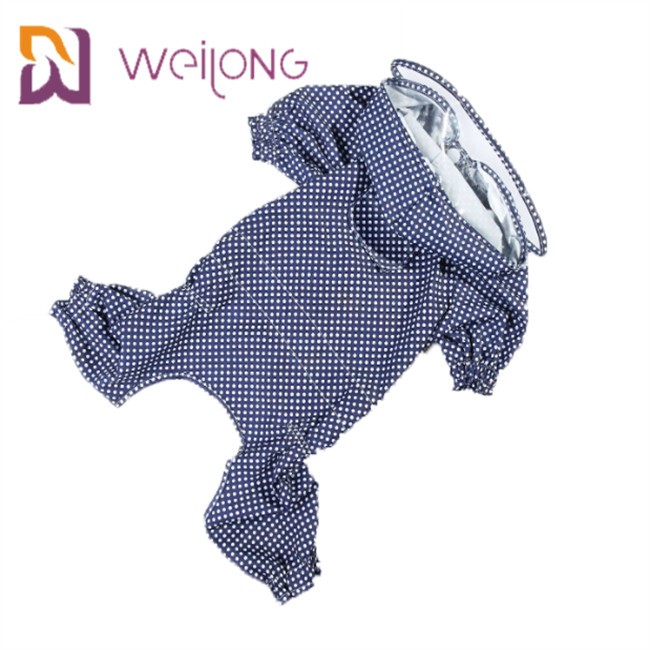 Waterproof Hooded Pet Raincoat Snaps Opening Digital Print PU Print