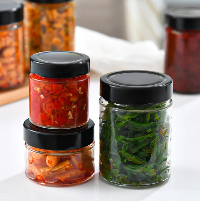 Base Material Glass 280ml Sauce Bottle Jam Glass Jars for Round 10oz Canning Jars
