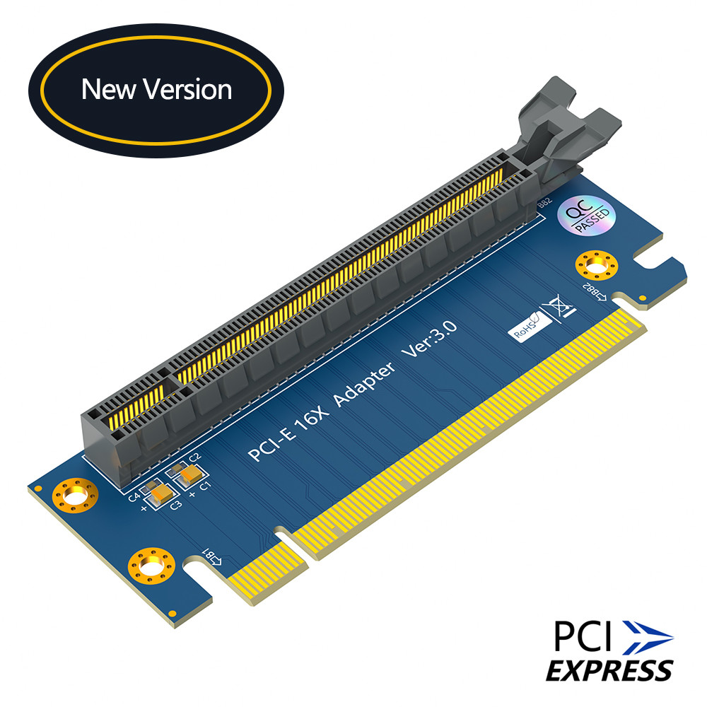 Pci-E 16x Riser Card,PCI Express 3.0 16X Extension Cable 90 Degree High Speed Riser Card