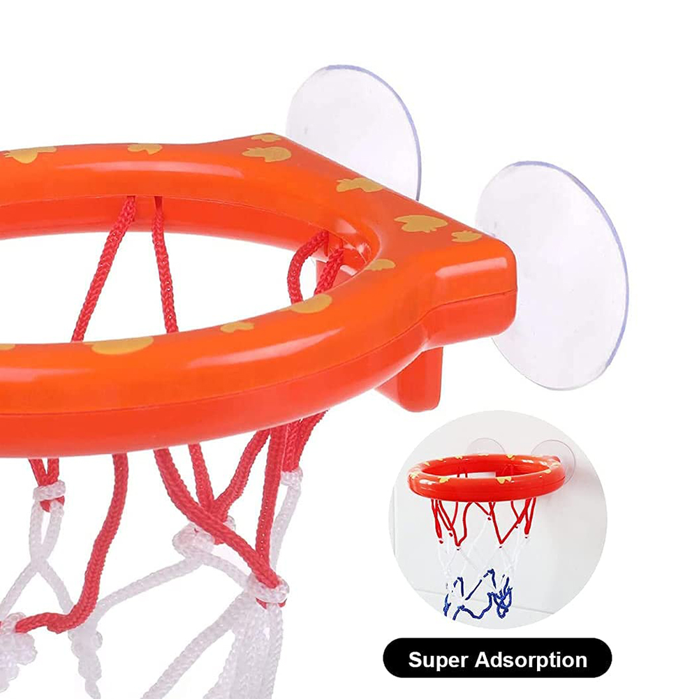 Bathtub Basketball Hoop for Toddlers Kids Boys and Girls 4 Soft Balls Set Suction Cup