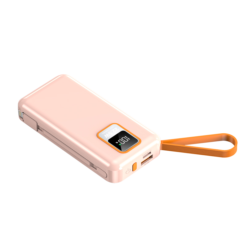 Mobile Phones Devices 10000mAh PD Power Charger Portable Outdoor Power Banks with Cable