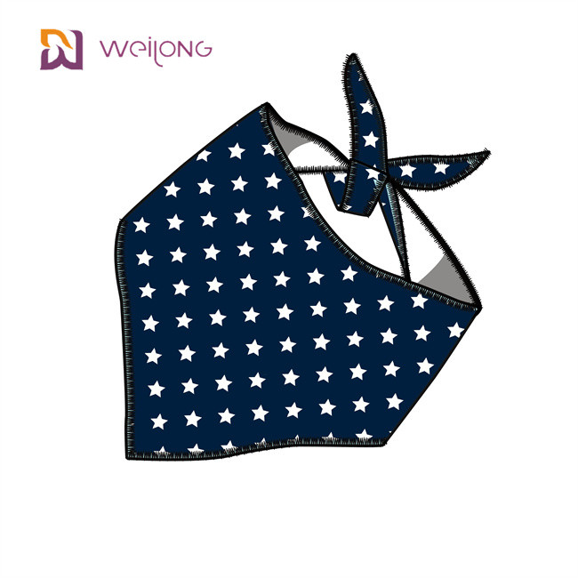 Poly Poplin Leopard Print Pet Bandana Customization Digital Printing Small Dog Bandanas