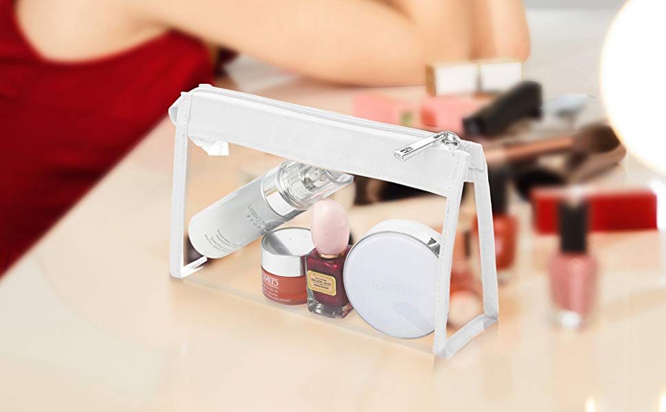 Clear makeup bag