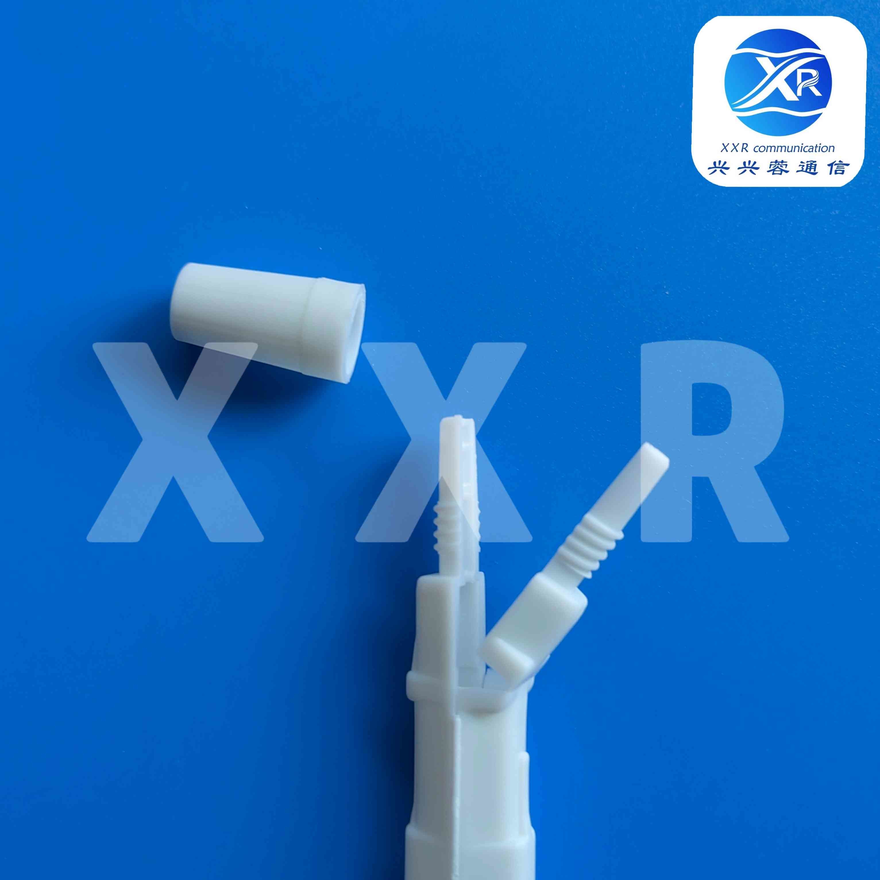 White FTTH Round Fiber Optic Cable Protector Box For Drop Cable Optic Fiber Fused