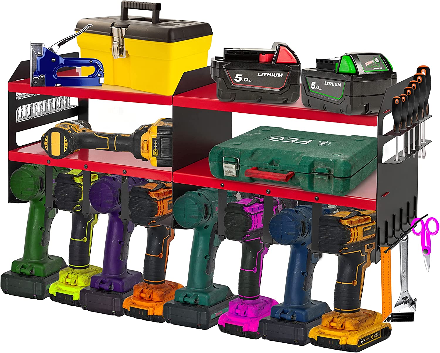 Carved Power Tool Rack The Ultimate Space-Saving Solution for Your Garage