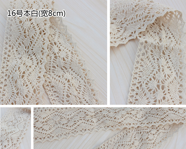 mixed color 20yards/lot(1.0cm wide) Cotton Crochet Lace Ribbon Wedding Sewing Bridal Bow L