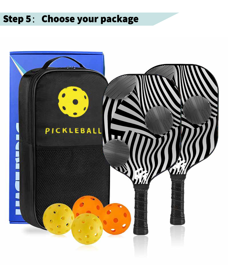 PP Honeycomb Core Glass Fiber Pickleball Paddle Custom With 110mm Handle Grip Circumference