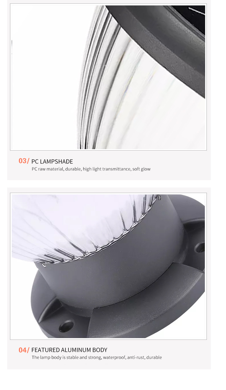 6V 5.5W Led Railing Post Lights For Concrete Posts Patio Porch 25x19x12cm