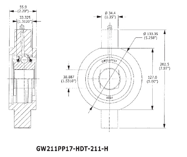 Nonstandard Agricultural Machinery Bearing GW214PPB6-FBD High Mechanical Efficiency For Disc Plough GCR15