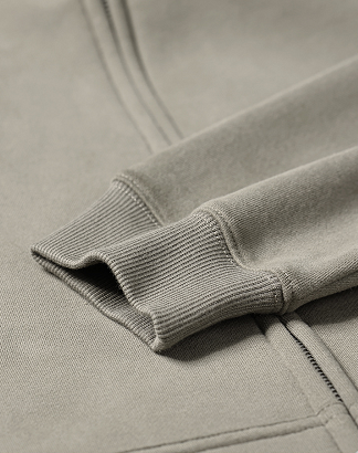Autumn Winter Suede 350G Double Head Zipper Hoodie Cardigan Zip Neck Collar Sweatshirt