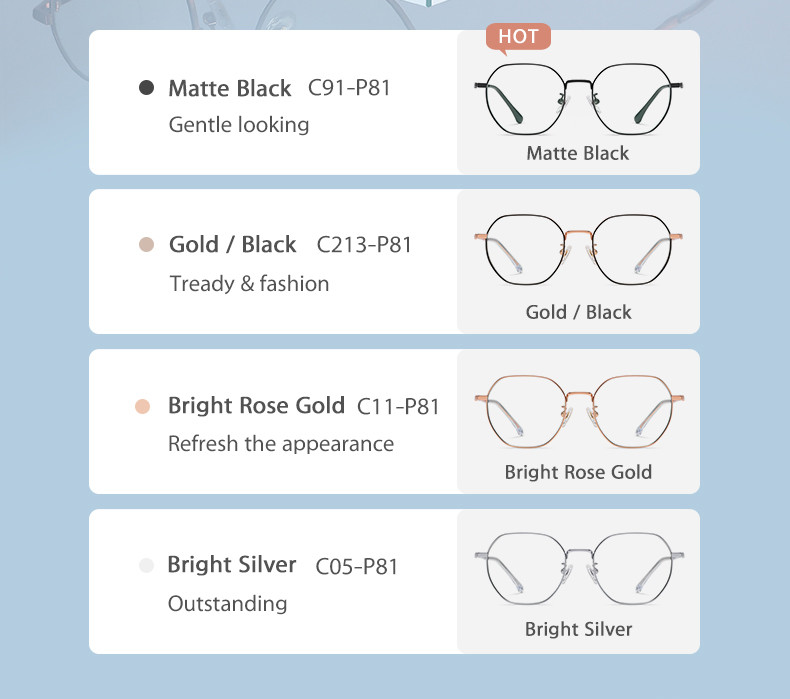 Round Titanium Frame Glasses Unisex Anti Radiation Anti Blue Light
