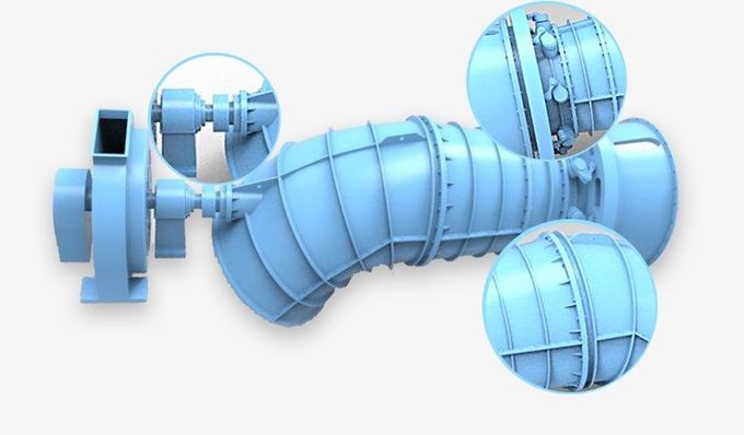 Water Powered Tubular Water Turbine / Hydro Tubular Turbine 500kw