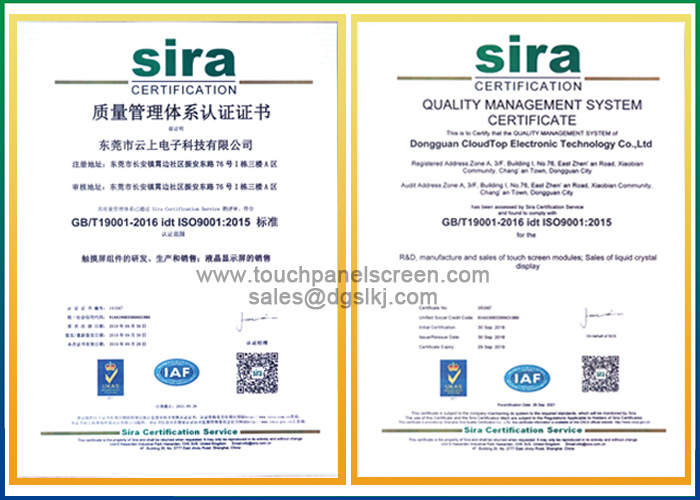 ISO Audited Touch Screen Manufacturer