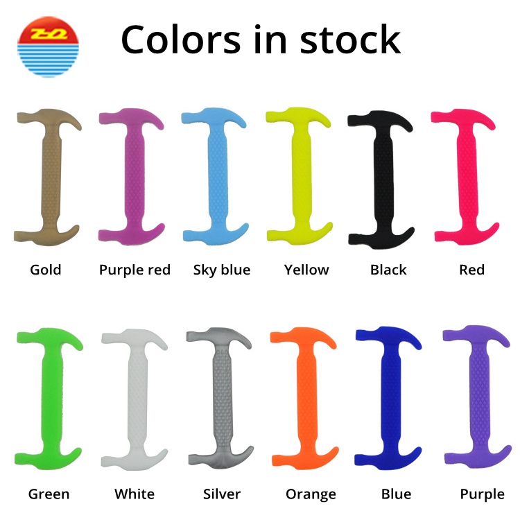 Curly Elastic Silicone Shoe Laces , Flat V - Tie Silicone No Tie Laces