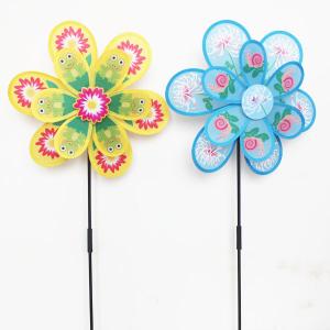 China Spring seasonal windmill Yard Stake frog and snail wholesale