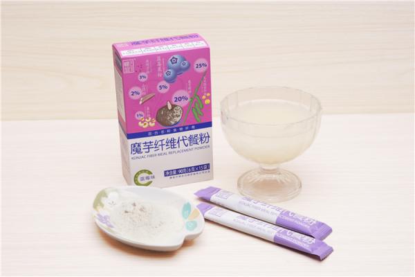 Blueberry Flavor Meal Substitute Powder , Konjac Fiber Powder Natural Supplement
