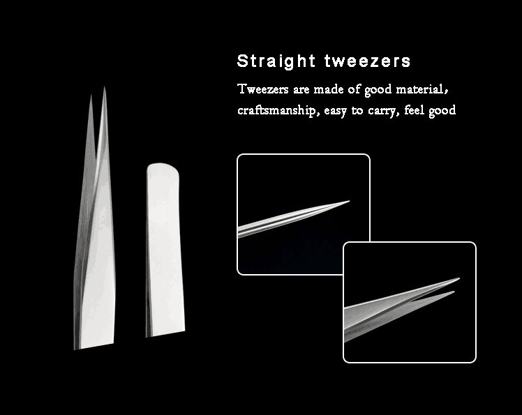 Anti Corrosion Eyelash Extension Tweezers High Precision For Makeup