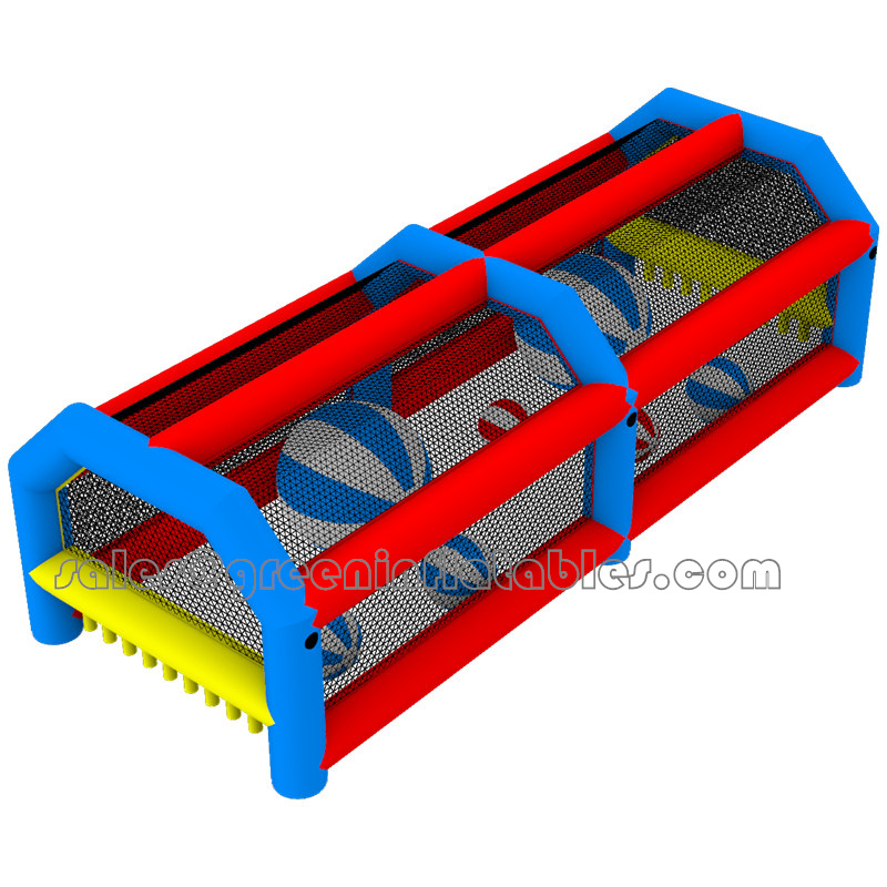 Best Lead Free Pvc Tarpaulin Material Custom Inflatable Obstacle Course Equipment Trampoline Amusement Theme Park
