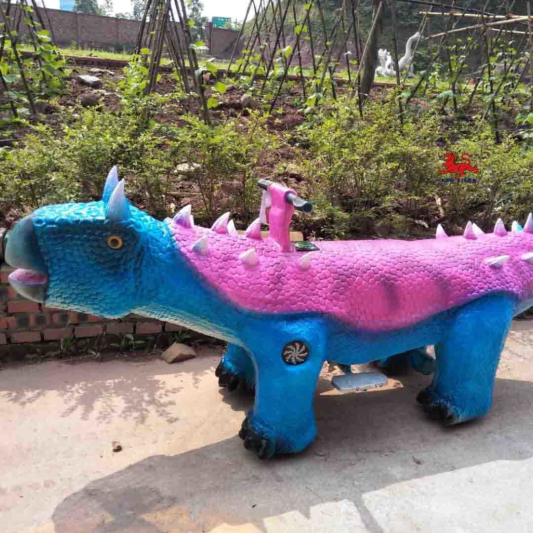 Remote Control Animatronic Dinosaur Ride Windproof For Theme Park