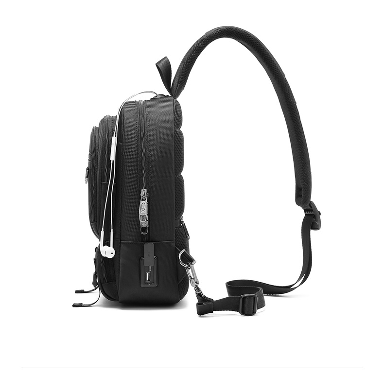 Travel One Shoulder Backpack Mens Sling Bag Preppy Style Dismountable
