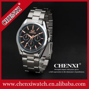 China MOQ 10pcs China Watch Manufacturer Rose Gold 3 Dial Wristwatches Man Stainless Steel Watch wholesale