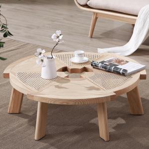 China Outdoor Center Cane Round Coffee Rattan Table 80 * 80 wholesale