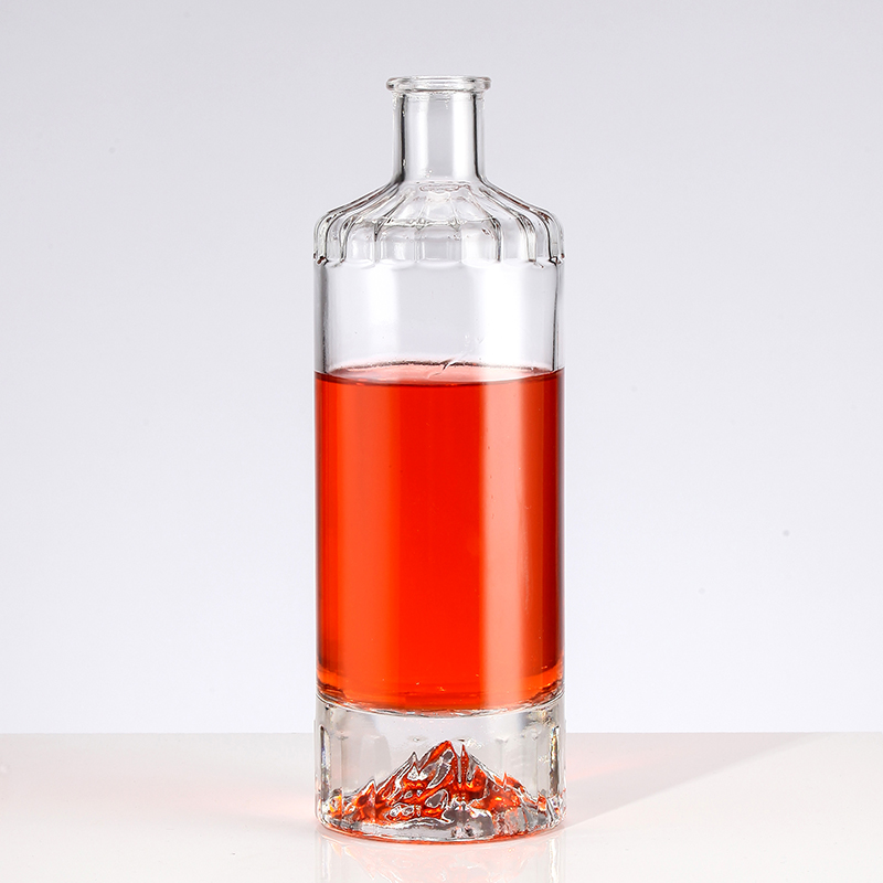 Base Material Glass Cork Sealing 200ml 375ml 500ml Clear Bottle for Gin Tequila Rum