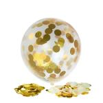 Clear Star Foil Filled Helium Confetti Balloons
