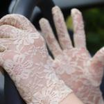 Noble Liturgical Dance Accessories Polyester Short Lace Gloves Flowers Pattern