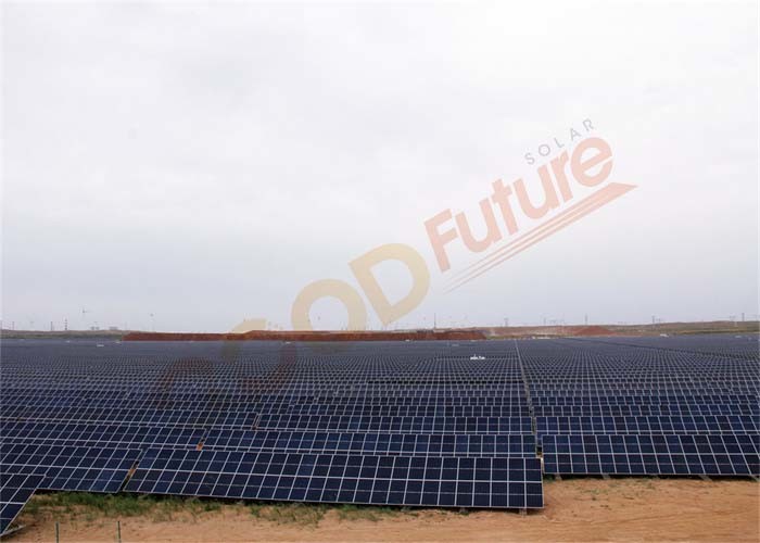 24VDC Motor Single Axis Solar Tracking System Rotated 60 Degree