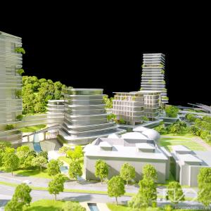 China Physical Architectural Maquette Park Scale Models HSA 1/300 wholesale