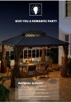 Aluminium Frame Windbreaks Waterproof Gazebo Canopy With Hardtop 3*4m