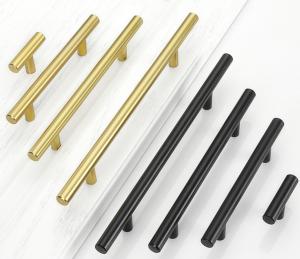 China Mirror Silver Stainless Steel T Bar Cabinet Handles 337mm OEM Available wholesale