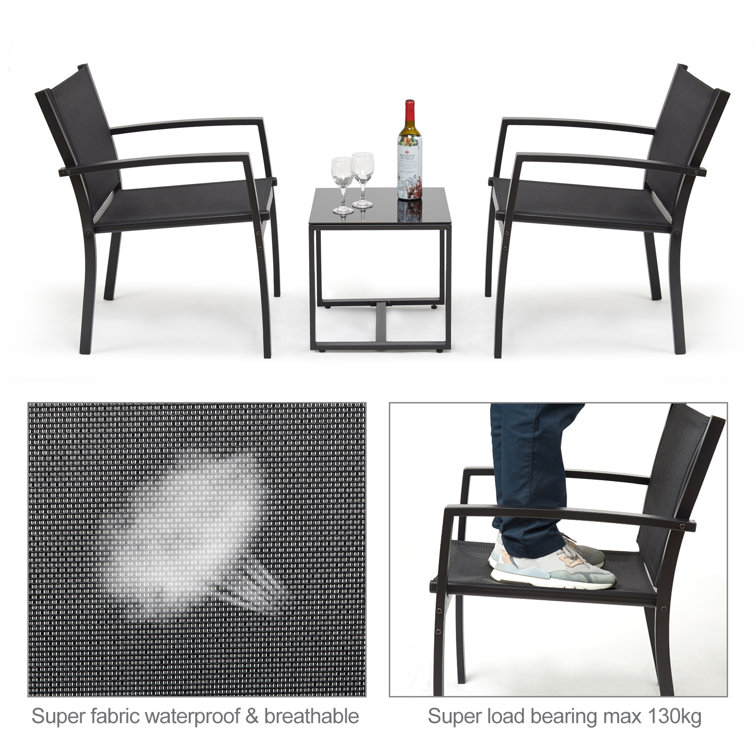 Minimalist Design Style AJUNION 2 Seating Outdoor Furniture for Garden and Balcony
