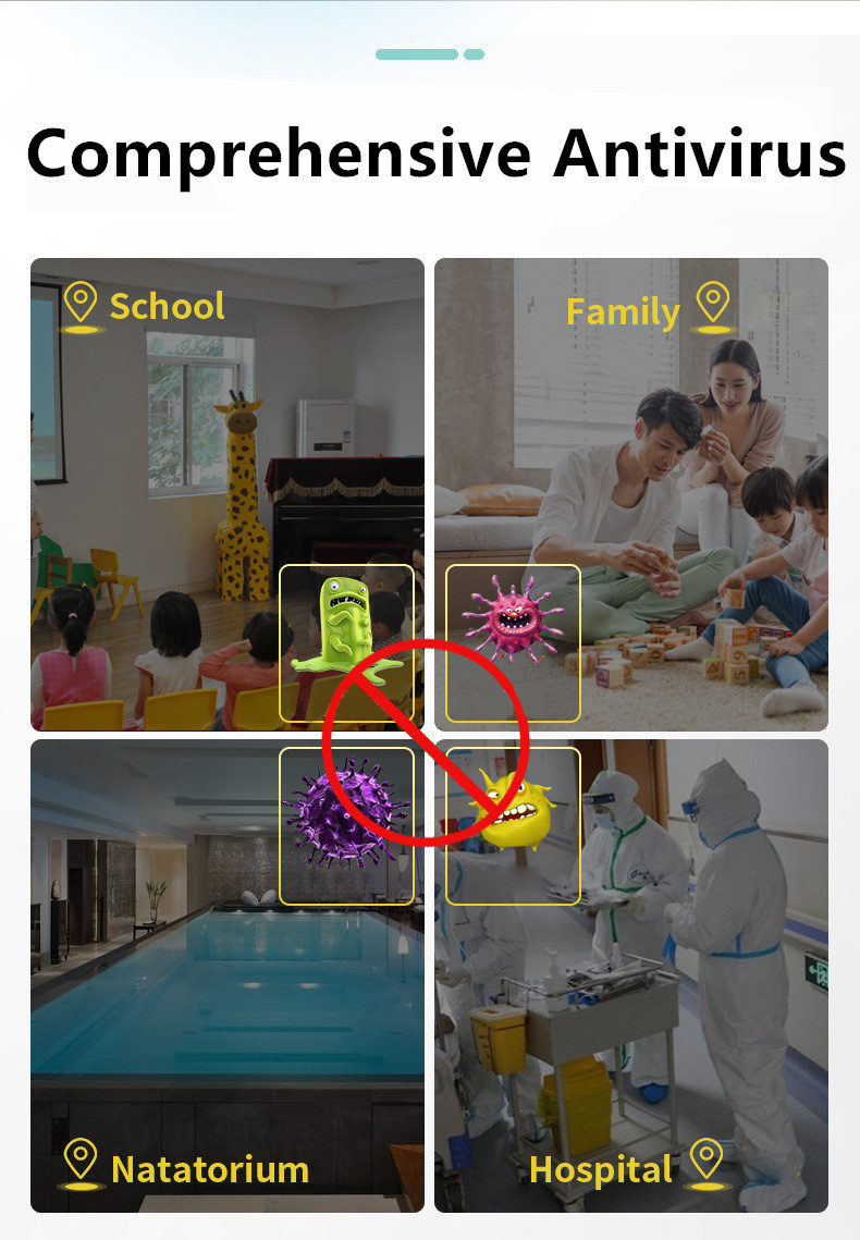 USB Charging UVC LED Lamp 5V 0.5A Sterilizing Wavelength 254nm DL-UGD-2.5W