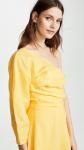 Fashion Asymmetrical Clothing One Shoulder With Long Sleeve Woman Maxi Dress