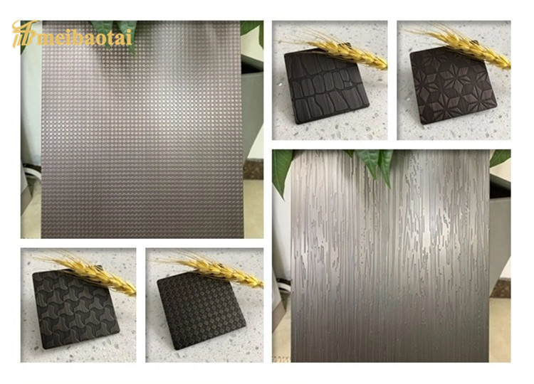 316L Stainless Steel Sheet Ice Bamboo Pattern Embossed For Ceiling