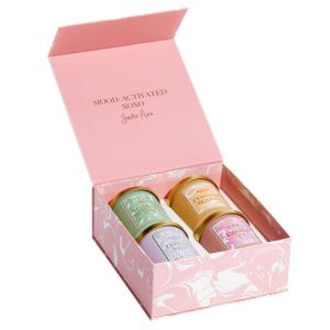 China CMYK Scented Candle Cosmetic Gift Box Packaging Spot UV wholesale