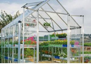 White Clear One Stop Gardens Greenhouse , 10mm Polycarbonate Sheet Greenhouse
