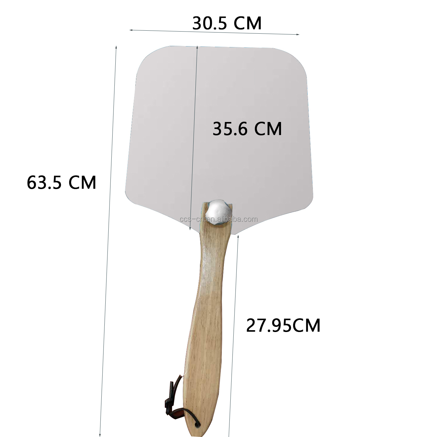 12"X14"X25'' Pizza Tools Turning Pizza Peel Aluminum Pizza Peel With Foldable Oaken Handle
