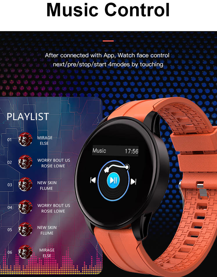 IP67 Bluetooth IOT Devices Screen Touch Smartwatch PPG Music Control For Women
