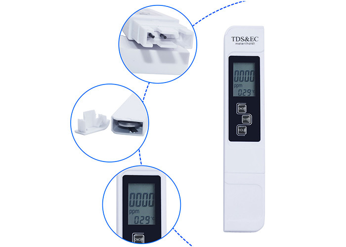 3 In 1 Plastic Water Quality Meter Measurement Tool With 0—5000ppm Conductivity