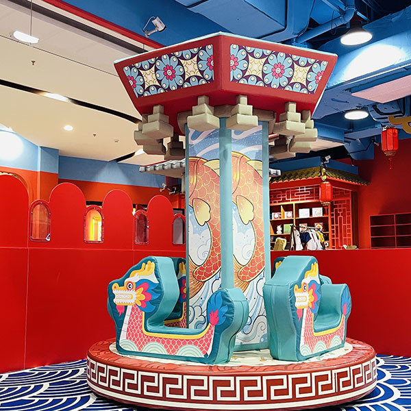 Indoor Playground Equipment Revolving Rides 360 degrees Rotation Adjustable Speed