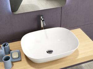 China Durable Counter Top Basin Tone Vessel Bathroom Sinks Eco Friendly wholesale