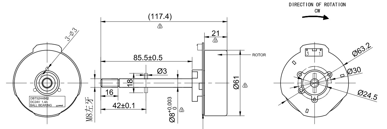 Oscillating 24V BLDC Fan Motor / 3 Phase Brushless DC Motor PWM Control