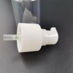 White Ribbed Collar 24mm Cream Dispenser Pump