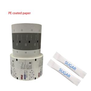 China Heat Seal PE Coated White Paper Rolls For Sugar Stick Packing wholesale